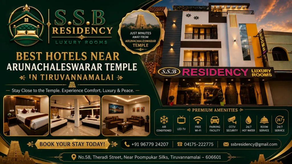 Best Hotels Near Arunachaleswarar Temple in Tiruvannamalai